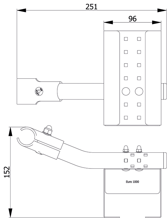 Flaschenhalterung - B 87 x H 259 x T 160 mm - Zubehör für Bode-Flaschen