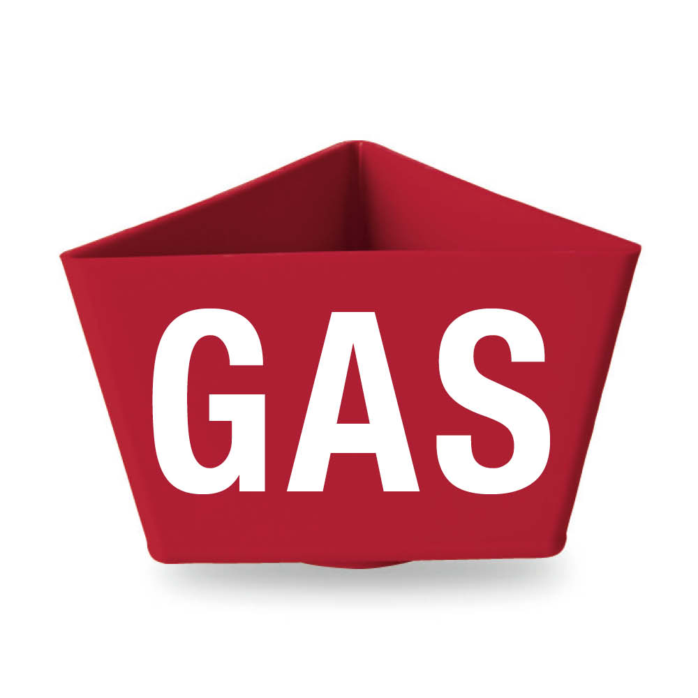Kennzeichnungsträger - "GAS" - mit Magnethaftung - 2 Farben Kennzeichnungsträger - "GAS" - mit Magnethaftung - 2 Farben