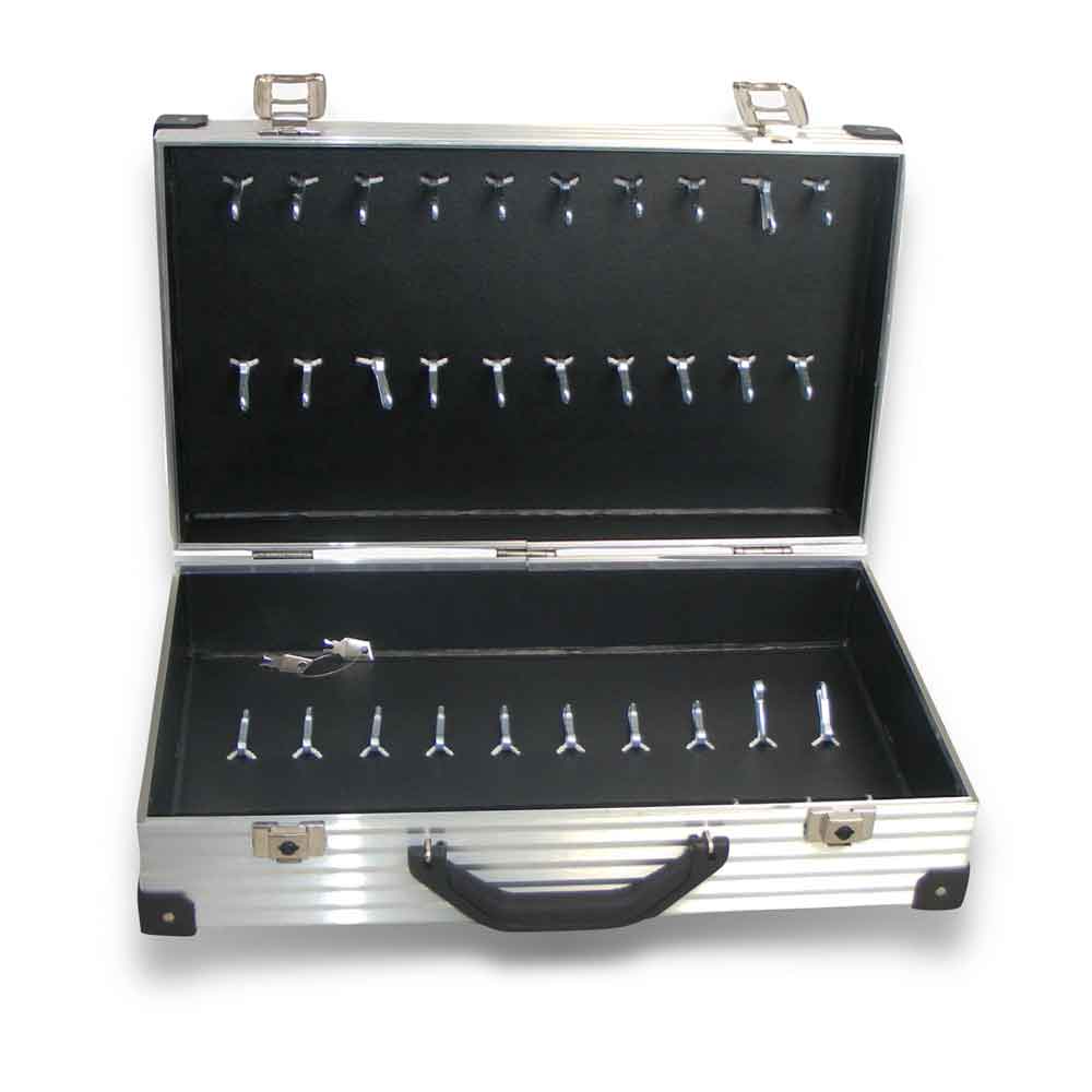 20-30-070-0-00-01-015-alu-schluesselkoffer-40-schluessel-schwarz-offen-00c7f7 Aluminium-Schlüsselkoffer - für 40 Schlüssel