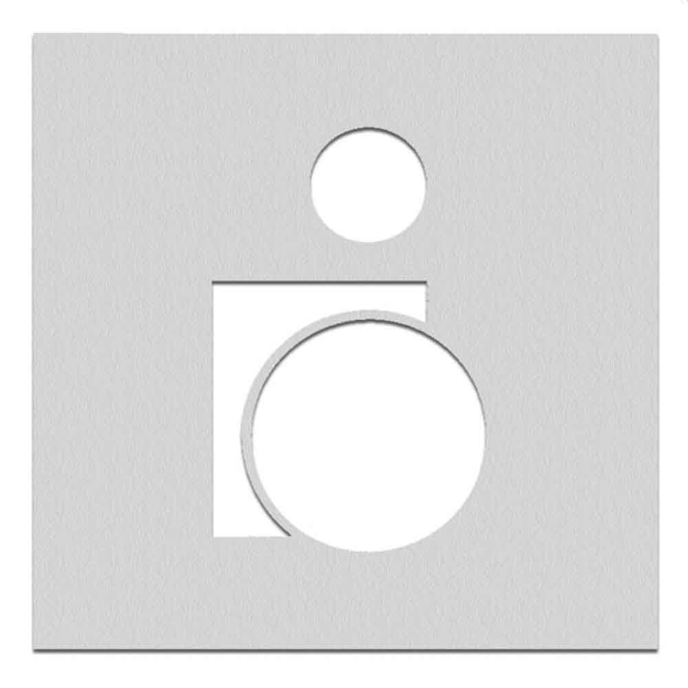 PHOS Türschild aus Edelstahl - verschiedene Symbole - selbstklebend PHOS Türschild aus Edelstahl - verschiedene Symbole - selbstklebend