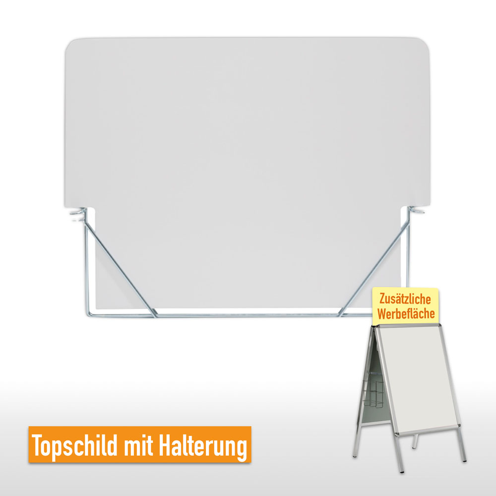 Topschild mit Halterung - für Kundenstopper Classic