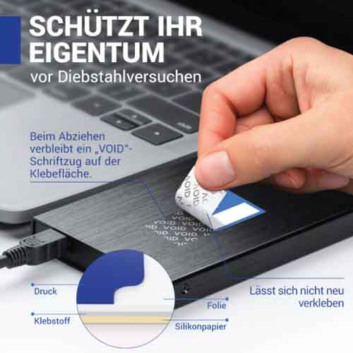 Profi Inventaretiketten schützen das Eigentum