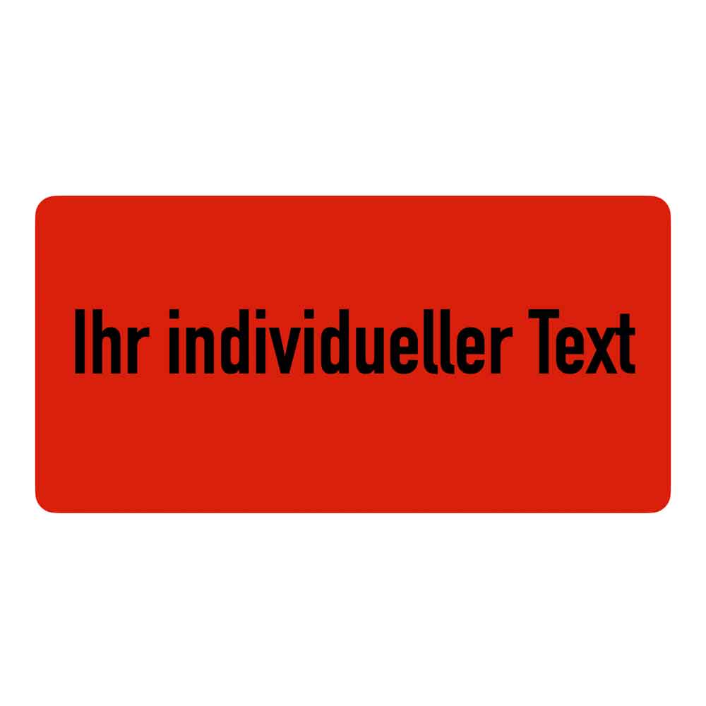 Warn- bzw. Verpackungsetiketten - selbstklebend in Signalrot auf Rolle