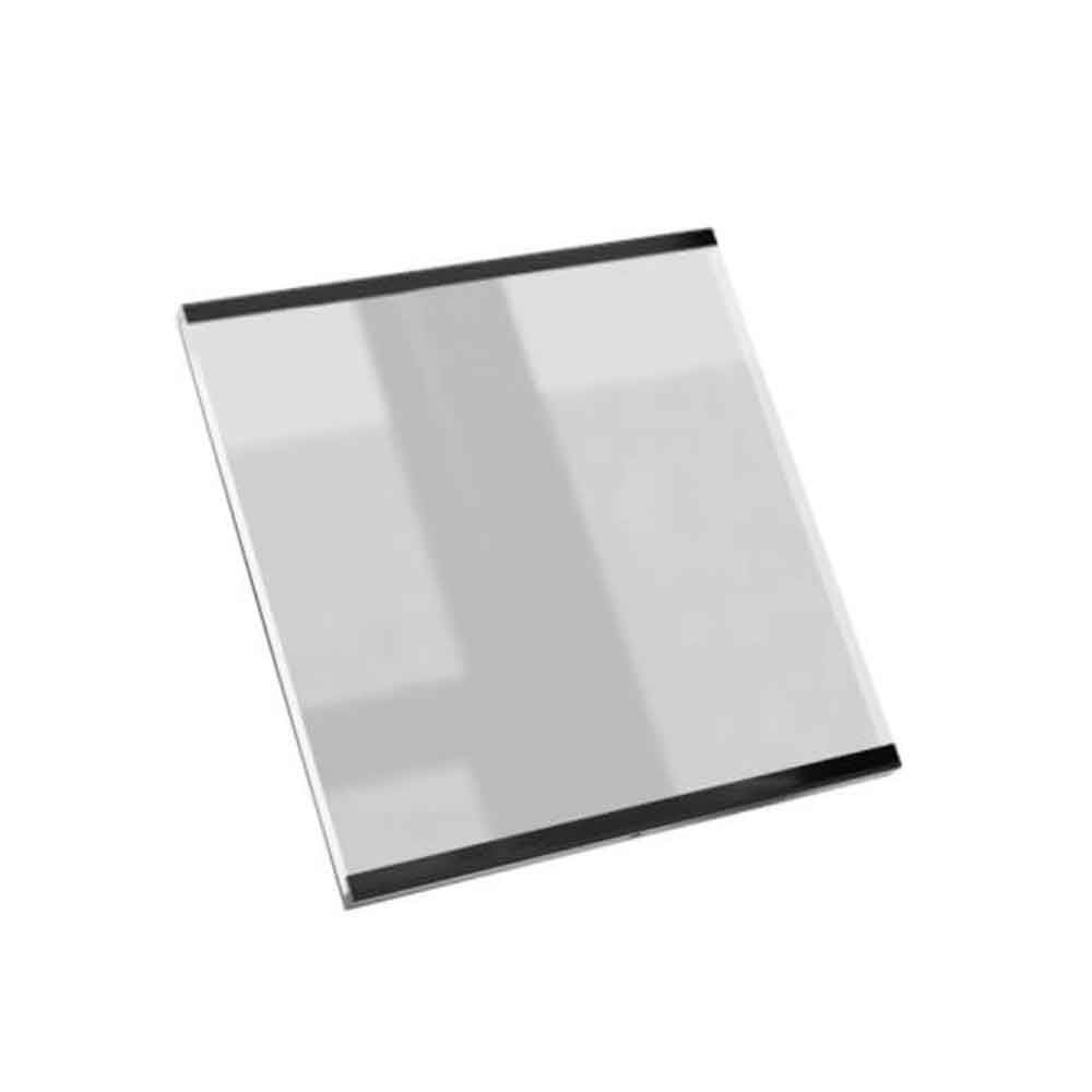 SlideFix Türschild - in Schwarz - Acrylglasscheibe mit Aluminiumrahmen und seitlichem Einschub