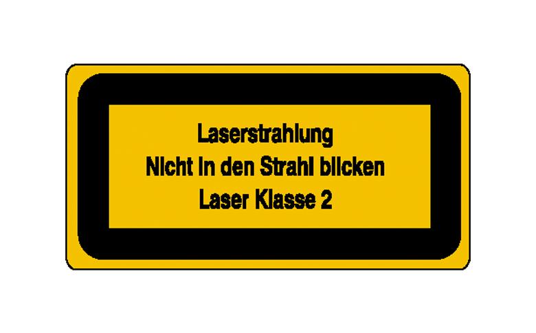 35-10-558-0-10-058-warn-zusatzschild-laserkennzeichnung-laserstrahlung-nicht-in-den-strahl-blicken-laser-klasse-2-211903-400a19 Warn-Zusatzschild - Laserkennzeichnung - Laserstrahlung Nicht in den ... - Laser Klasse 2
