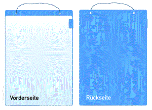 Detailzeichnung der Auftragstasche Basic