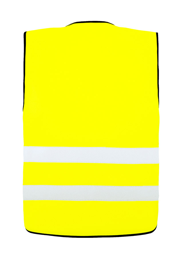 Korntex® Warnweste Comfort-Fit „Soltau“ - Schwarzer Saum - Signal-Orange - S/M