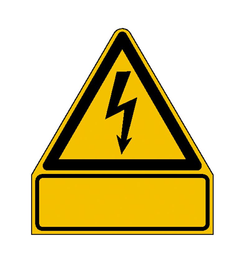 Warn-Kombischild - Gefährliche elektrische Spannung - mit individuellem Text