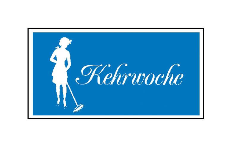 Hinweisschild - Grundbesitz - Symbol und Text: Kehrwoche