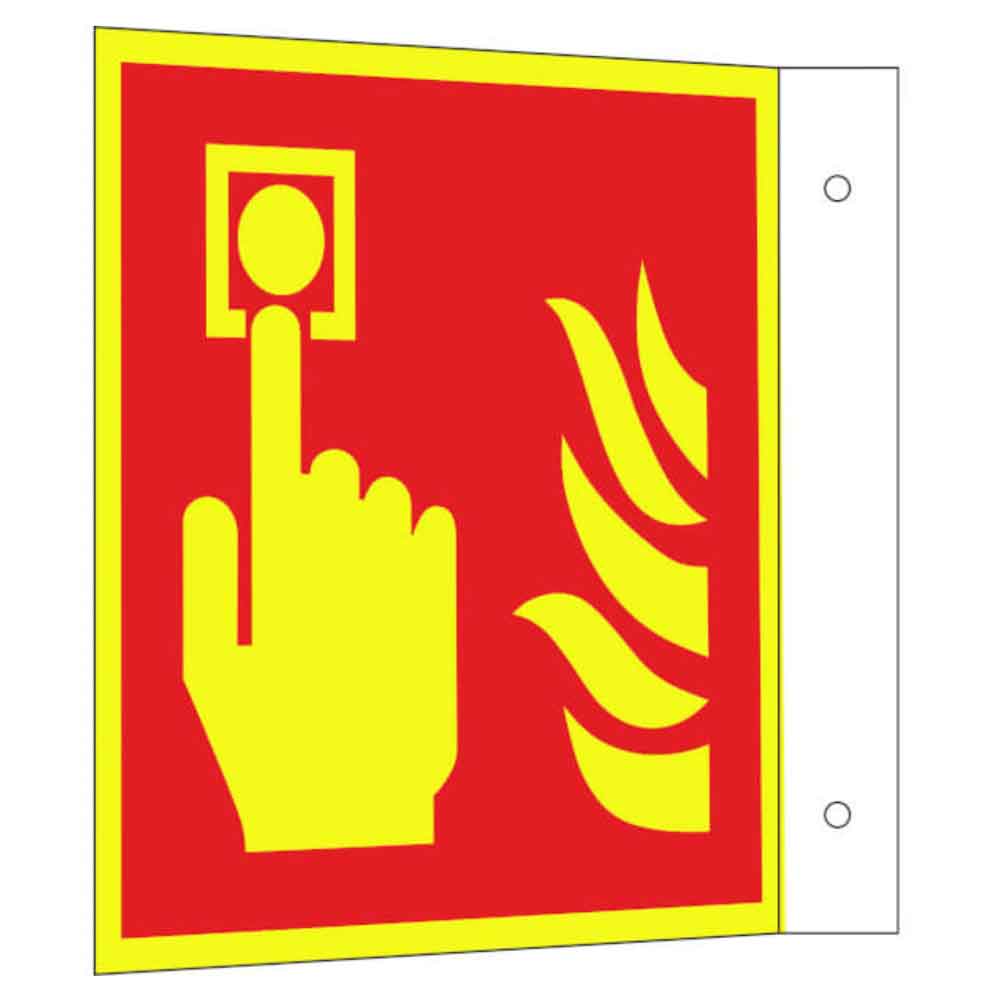 Brandschutzschild PLUS - Brandmelder - Fahne - langnachleuchtend + tagesfluoreszierend Brandschutzschild PLUS - Brandmelder - Fahne - langnachleuchtend + tagesfluoreszierend