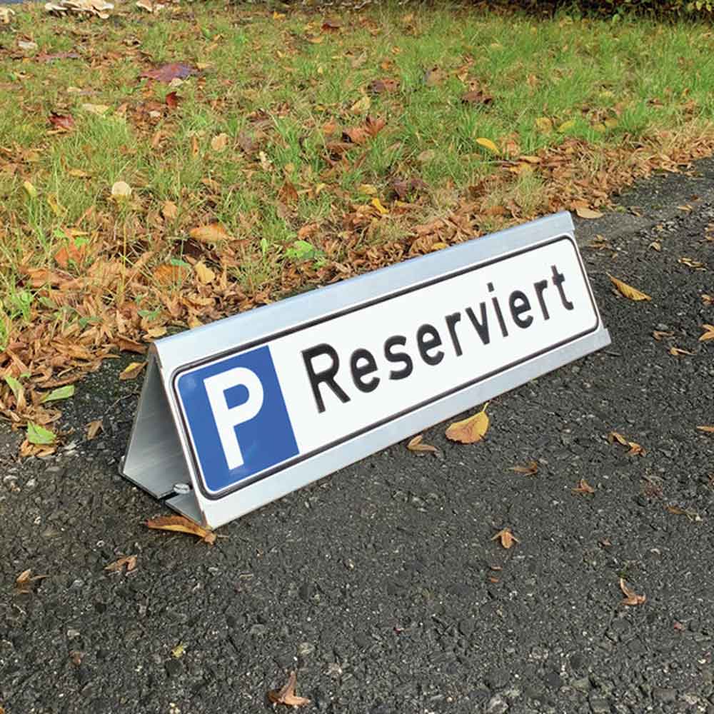 Parkplatzbegrenzung mit Schilderhalter - zur Abgrenzung und Kennzeichnung von Parkplätzen