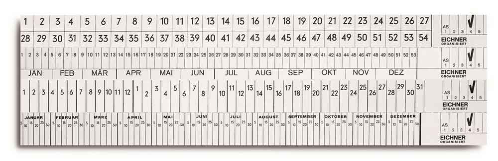 Planungsstreifen - VISIMAP / Personalhefter - 4 Zeitskalen