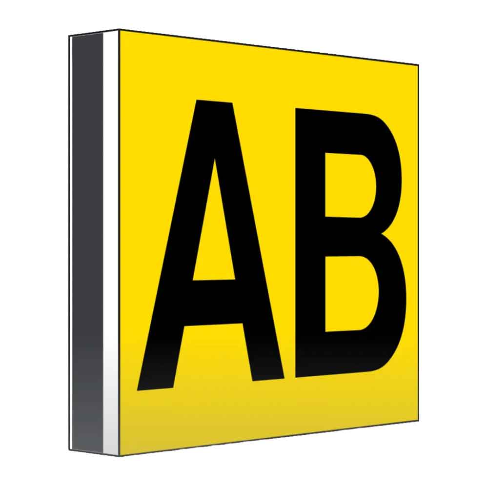 Regal- und Gangschild abgewinkelt - mit Magnetstreifen - in vielen Größen - einseitiger oder beidseitiger Druck