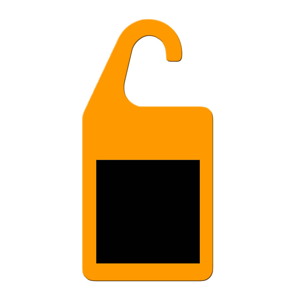 30-41-037-1-00-02-017-leitzahlhaenger-kreidefolie-modell-2-orange-defb75 Leitzahlhänger - Modell 2 - Sign 1 - 1-seitig beschriftet - mit Kreide- oder Whiteboardfolie - 8 Farben