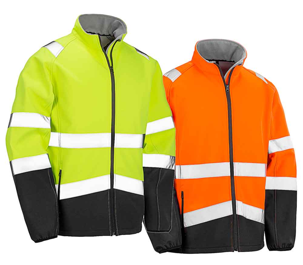 Sicherheits-Softshell-Jacke - reflektierend - 2 Farben