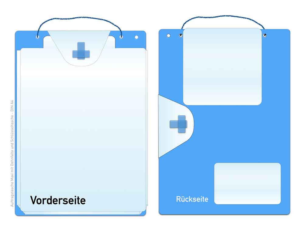 Auftragsschutztasche "MAXI" - DIN A4 - XXL Dokumentenfach