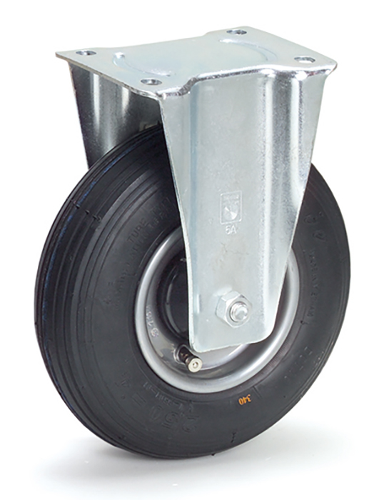 Bockrolle - Radgröße 220 x 70 mm - mit schwarzem Luftreifen - Tragkraft 150 kg
