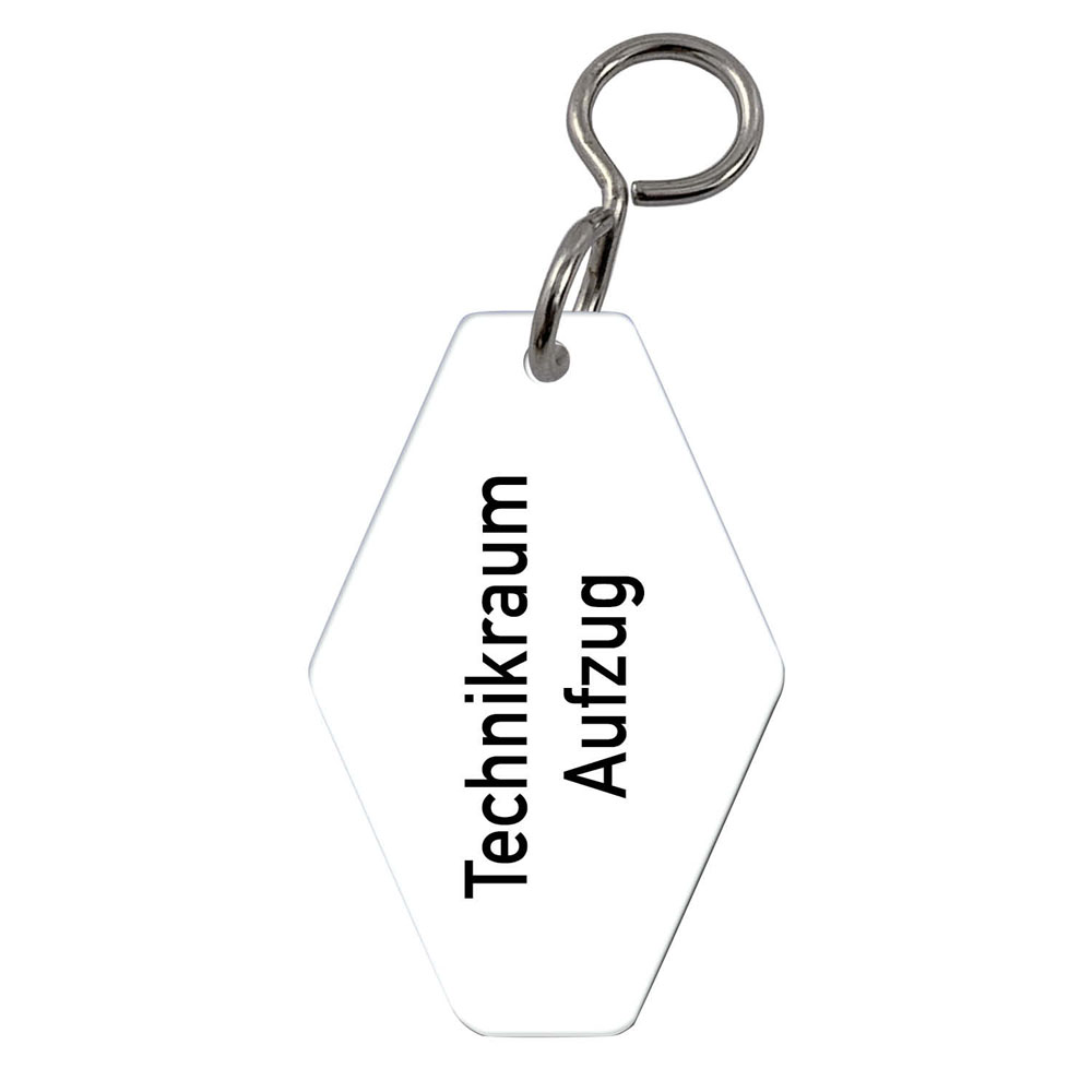 rauten-58-mm-kunststoff-beschriftung-zweizeilig-s-haken-alle-farben5-6d322e Schlüsselanhänger - Rautenform - Kunststoff - 2-zeilige Gravur - mit S-Haken