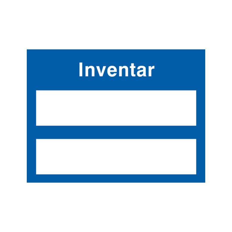 Inventar-Kennzeichnungsetikett - Maxi - Text: Inventar - 3 Farben