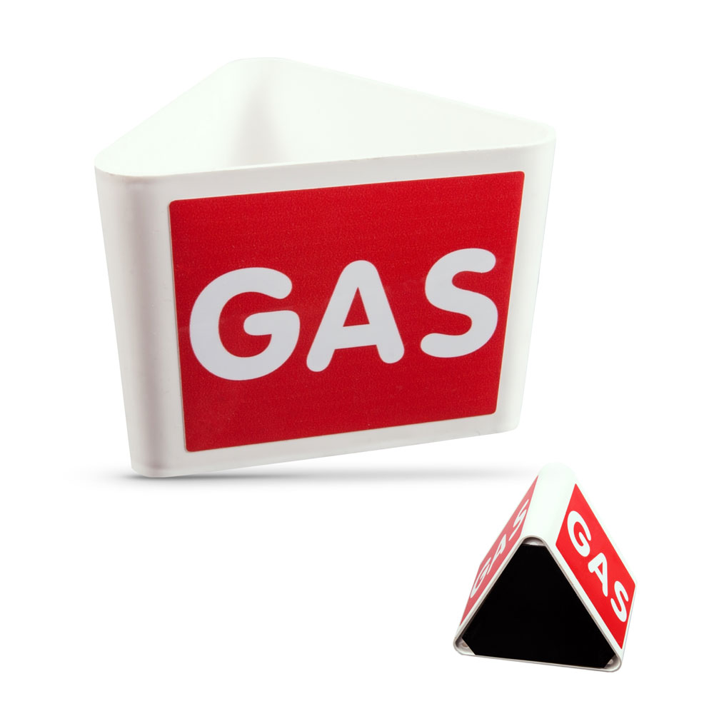 30-40-017-0-00-01-002-leitzahltraeger-wuerfel-gas-35b5f0 Dachaufsteller - Textaufdruck "GAS" - mit Magnetfuss