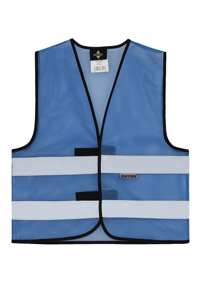 Korntex® Mesh Warnweste „Thessaloniki“ - Blau - 5XL