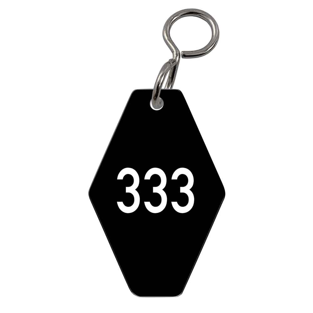 Schlüsselanhänger - Rautenform - Kunststoff - 1-3 stellig nummeriert - mit S-Haken