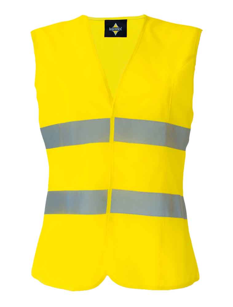 Frauenwarnweste Frankfurt - 3 Größen - in Gelb oder Orange - ohne Werbeanbringung