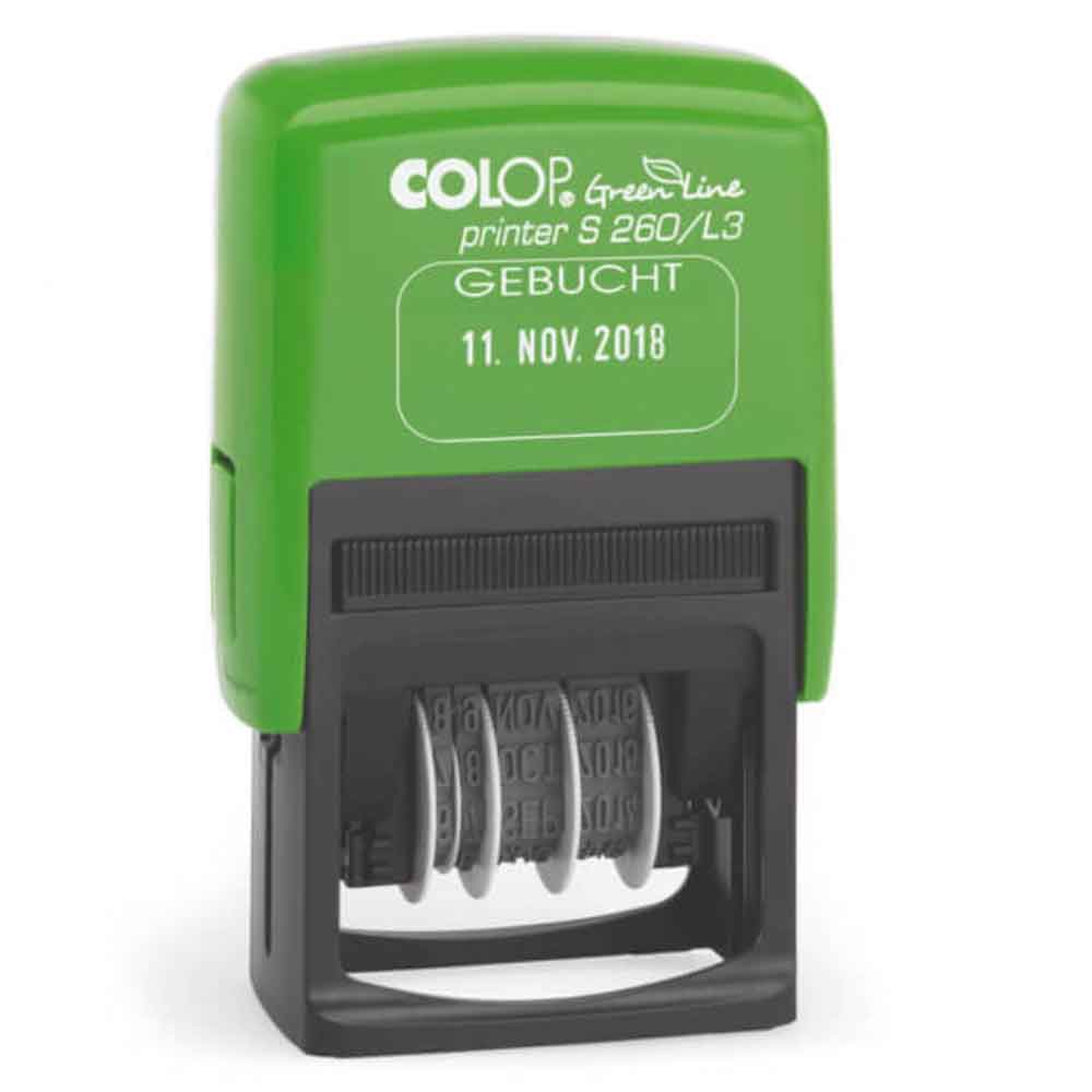 Colop Green Line Printer S260L mit Datum und Standardtext