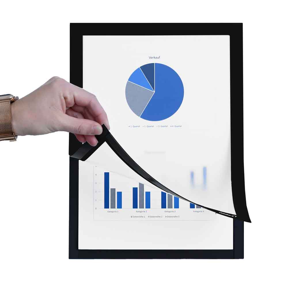 Inforahmen Ultraframe A4 - selbstklebend - aufklappbarer Doppel-Magnetrahmen - 3 Farben Inforahmen Ultraframe A4 - selbstklebend - aufklappbarer Doppel-Magnetrahmen - 3 Farben