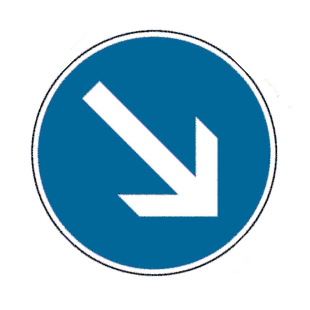 Verkehrszeichen - StVO - Vorgeschriebene Fahrtrichtung - 4 Varianten