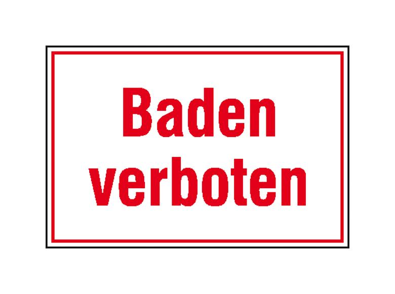 Hinweisschild für Wald- und Freizeitanlagen - Baden verboten