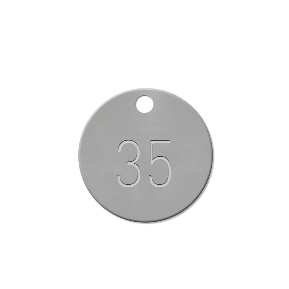 30-40-129-2-30-01-007-zahlen-textmarken-aluminium-blank-mit-ohne-bohrung-ohne-s-haken-mit-eingeschlagenen-zahlen-b6155a Kennzeichnungsmarken Aluminium blank - mit eingeschlagenen Zahlen - mit oder ohne Bohrung