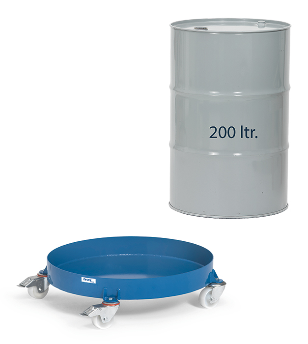 Fassroller für Fässer mit 200 Liter Inhalt - öldicht verschweißt - Gesamthöhe 179 mm - Tragkraft 250 kg