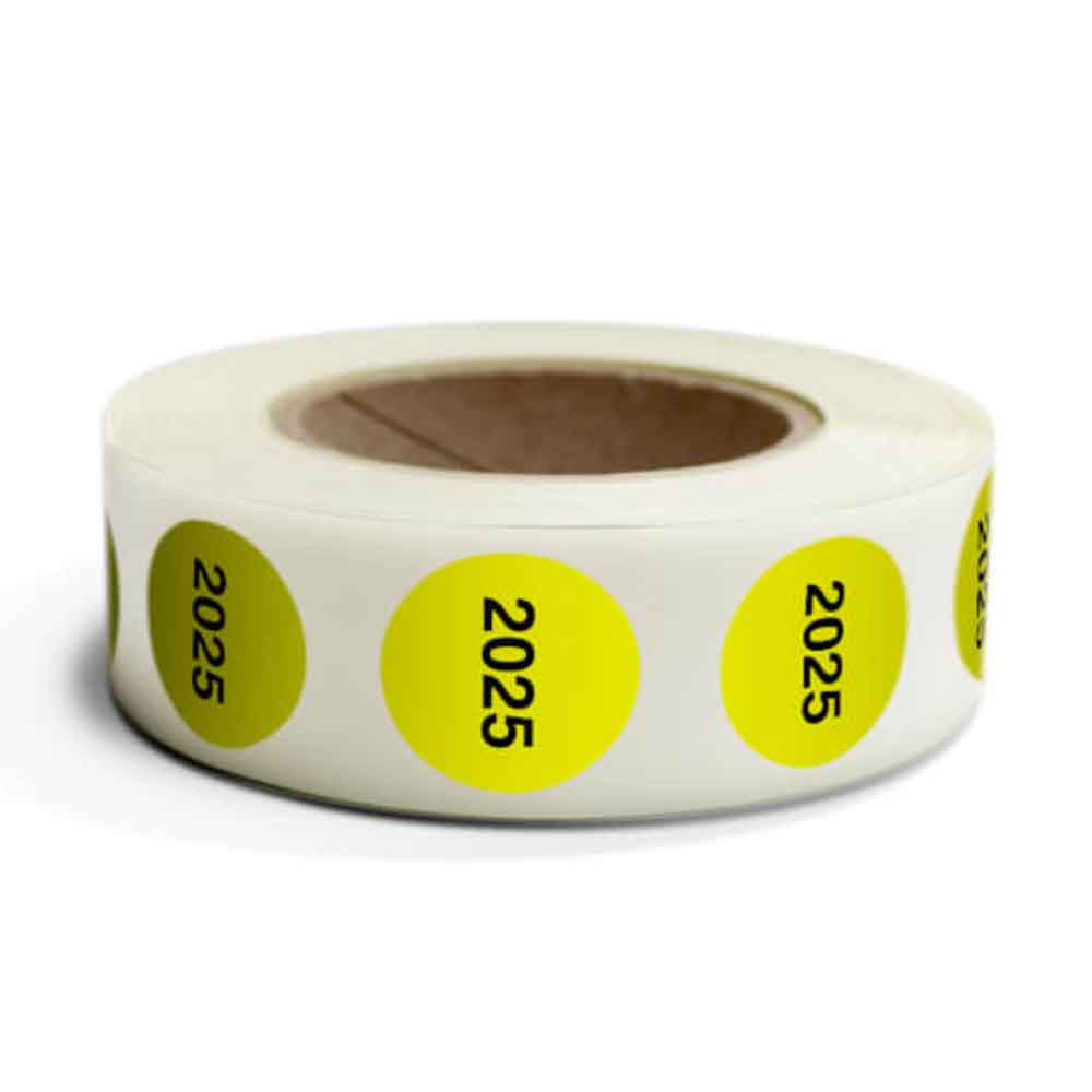 Inventur-Etiketten - mit Jahreszahl - selbstklebend - in 4 Farben