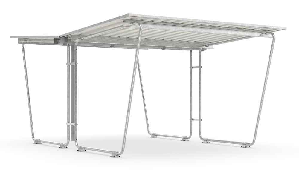 Materialüberdachung - Siegen S27 - Silber - Bausatz Materialüberdachung - Siegen S27 - Silber - Bausatz