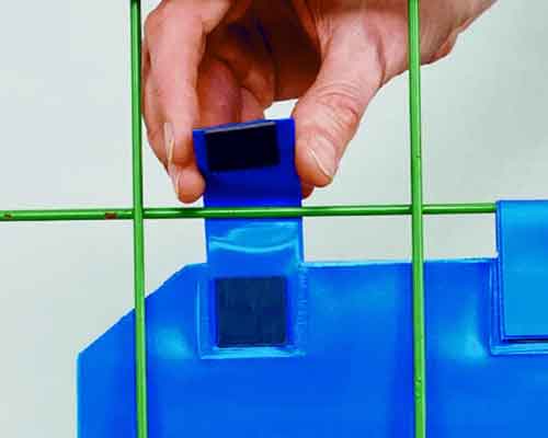 Rinfache Magnetbefestigung einer Gitterboxtasche