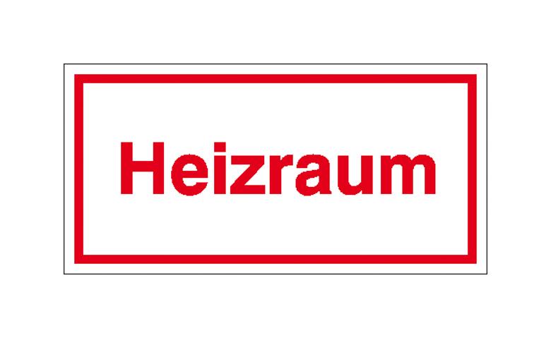 Hinweisschild - Betriebskennzeichnung - Heizraum