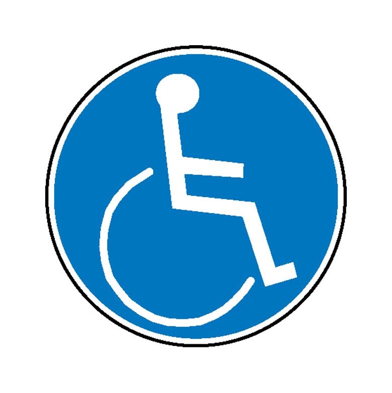 Gebotsschild - Für Rollstuhlbenutzer