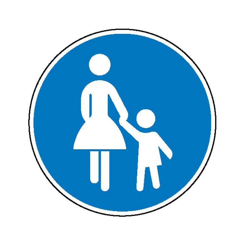 Verkehrszeichen - StVO - Sonderweg Fußgänger - 2 Größen
