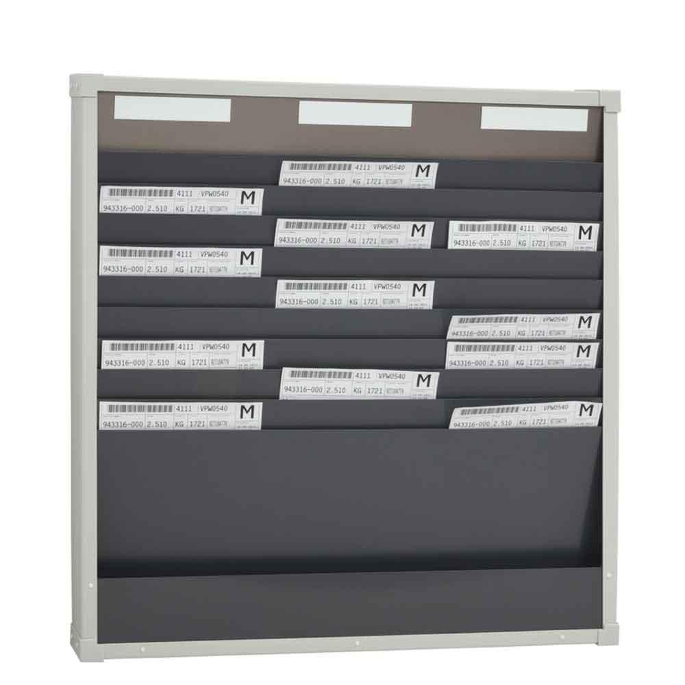 20-20-500-0-10-11-002-sortiertafel-3-reihen-30-belege-913034 Metallische Karten-Sortiertafel - 3-reihig - 30 x DIN A4 Belege - H 750 mm