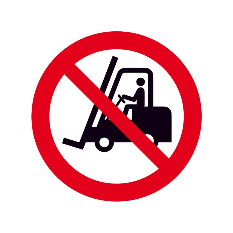 Verbotsschild - Für Flurförderzeuge verboten