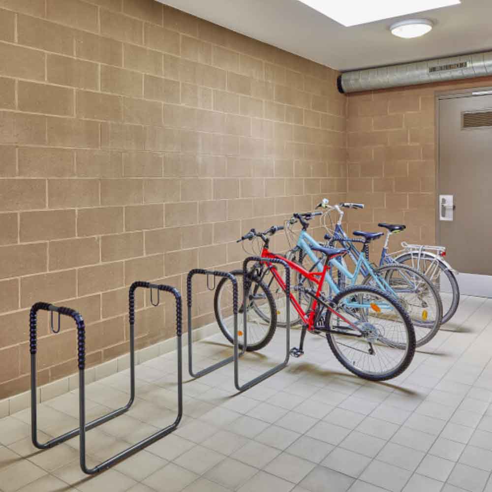 Fahrradständer mit 4 Stellplätzen - einseitige Radeinstellung Fahrradständer mit 4 Stellplätzen - einseitige Radeinstellung