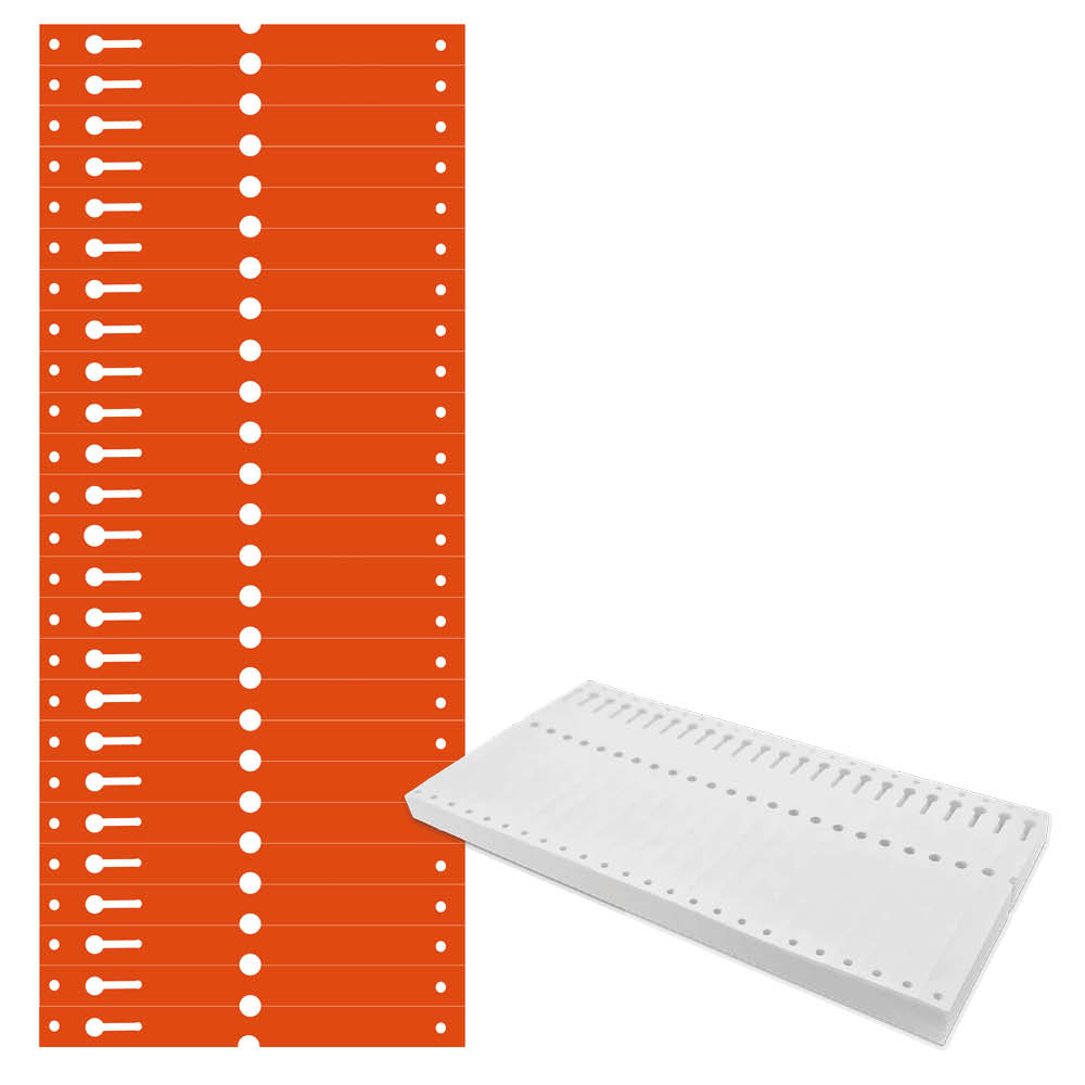 Tyvek®-Schlaufen-Etiketten - Format 140 x 13 mm - 7 Farben