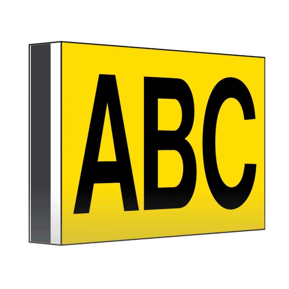 Regal- und Gangschild abgewinkelt - mit Magnetstreifen - in vielen Größen - einseitiger oder beidseitiger Druck