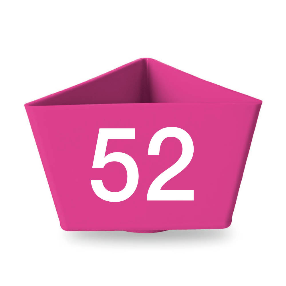 Leitzahlenträger "Numero" - bis 3 Ziffern - ohne Bodenhaftung - 11 Farben