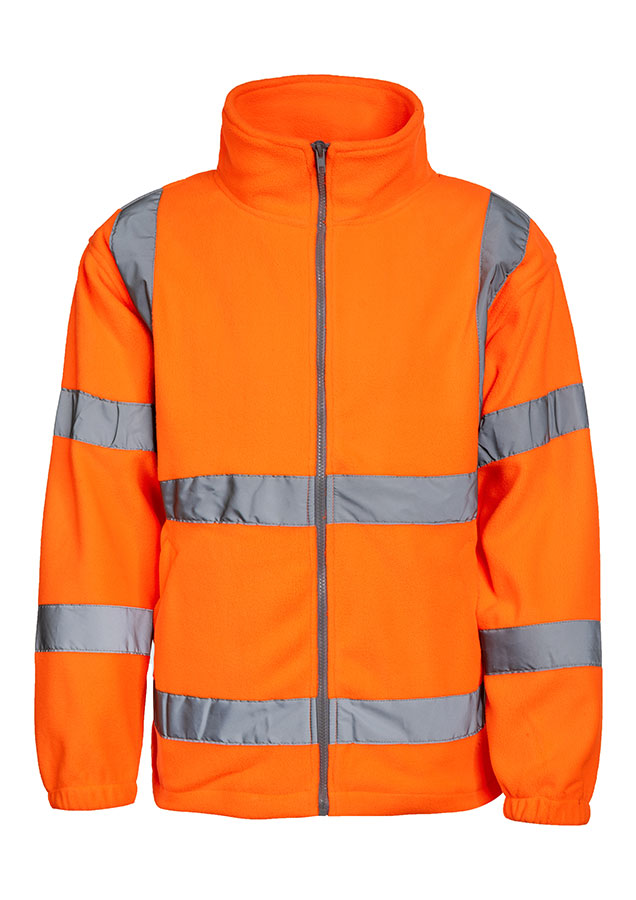 Korntex® Hi-Vis Fleecejacke „Bergen“ - Signal-Orange - 5XL