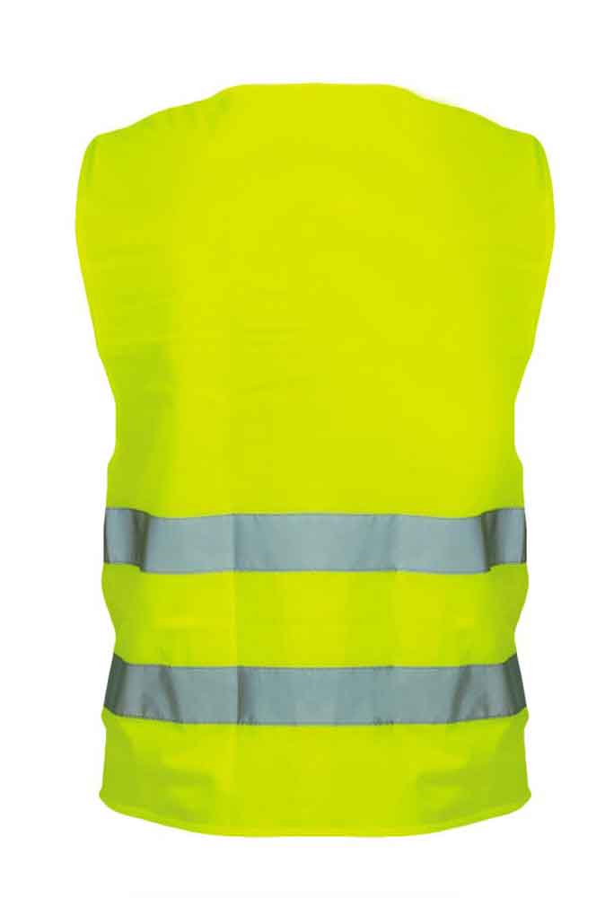 Warnweste - XL - mit reflektierenden Streifen - Saum in Gelb