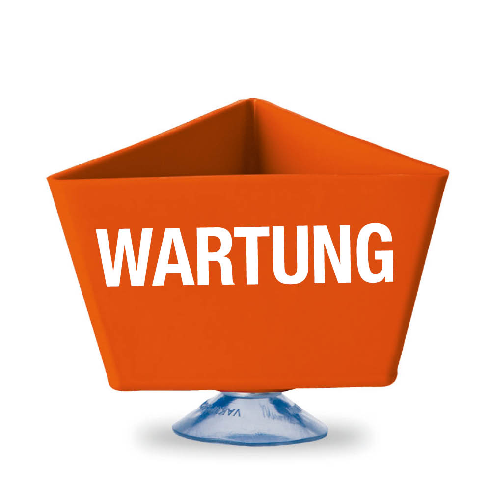 leitzahltraeger-kunststoff-sonderbeschriftungen-mit-saugnapf-orange-wartung-715df8 Leitzahlenträger - Beschriftung 1-zeilig - mit Wunschtext bis 10 Buchstaben - mit Saugnapf - 11 Farben