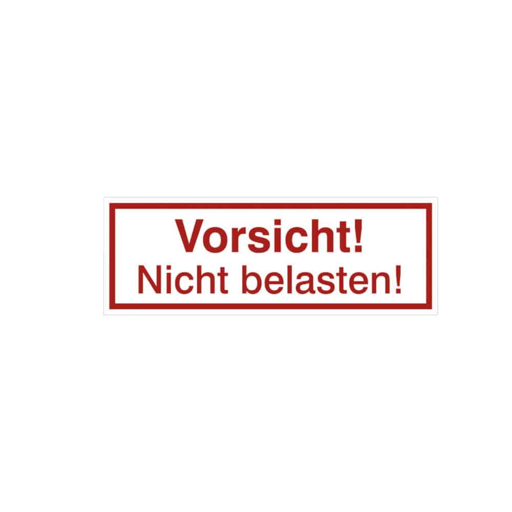 Verpackungsetikett - Text: Vorsicht! Nicht belasten! Verpackungsetikett - Text: Vorsicht! Nicht belasten!