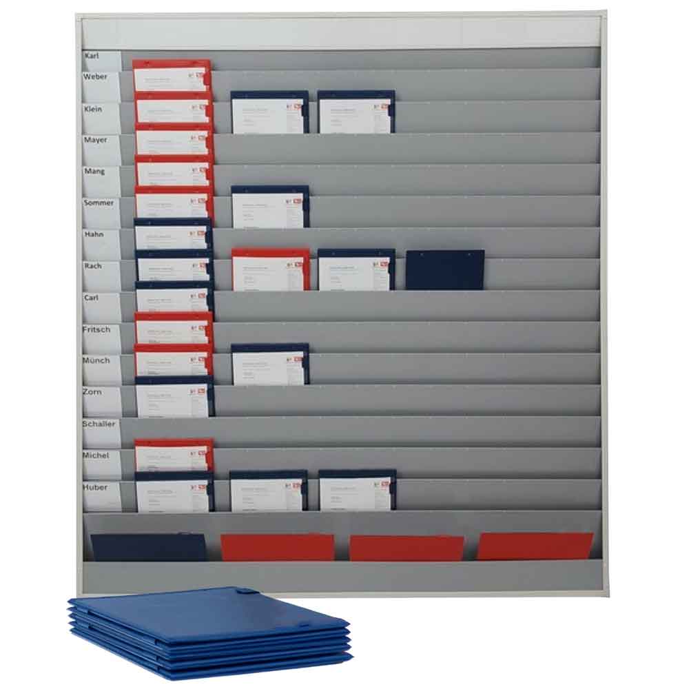 90-20-105-0-30-03-002-plantafelset-din-a5-75-auftraege-587074 Plantafel-Set - mit Wechselleiste - für DIN A5 - für 75 Aufträge + 80 Taschen